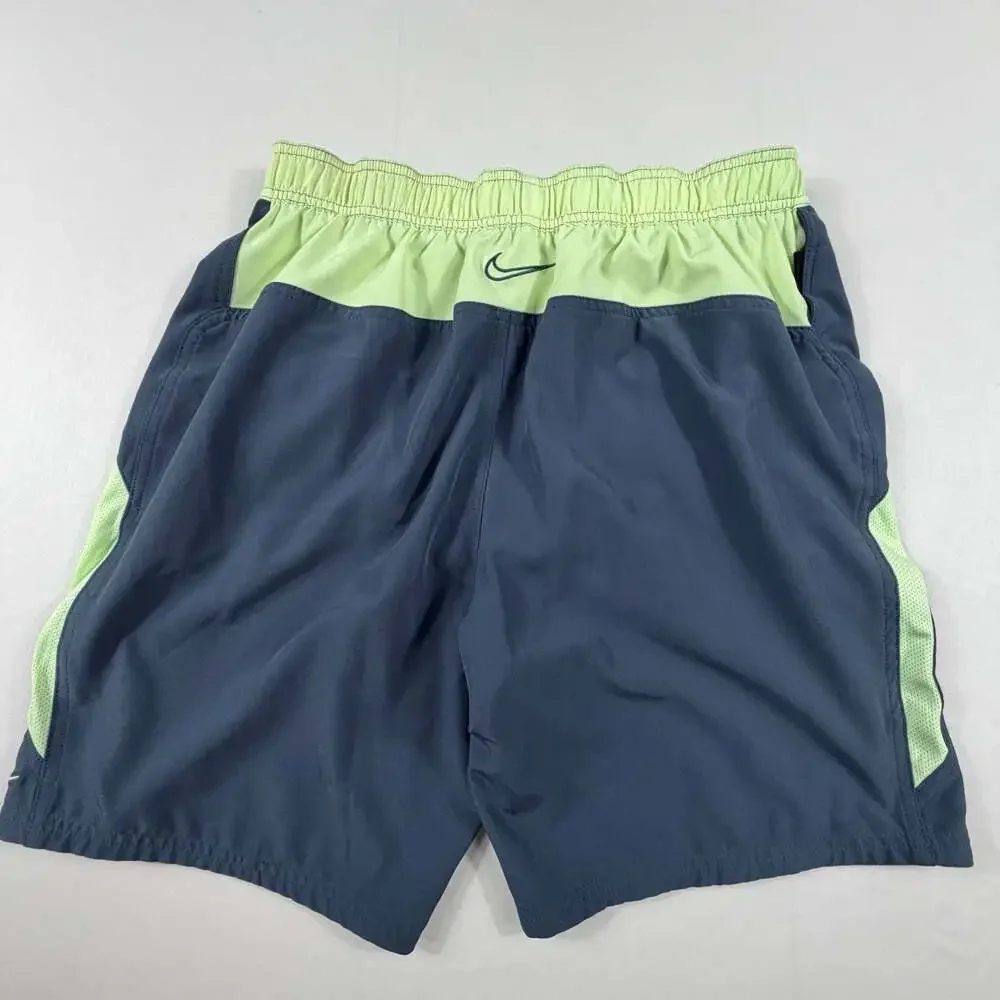 Nike Contend 2.0 Volley Swim Trunks Gray/Neon Green Size Large